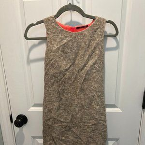 Elie Tahari Business Casual Beige Dress with Orange Lining